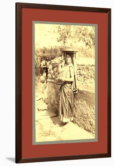 Types Algerians, Young Girl, Bread Market-Etienne & Louis Antonin Neurdein-Framed Giclee Print