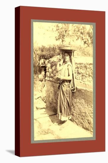 Types Algerians, Young Girl, Bread Market-Etienne & Louis Antonin Neurdein-Stretched Canvas