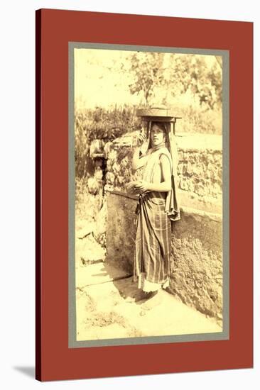 Types Algerians, Young Girl, Bread Market-Etienne & Louis Antonin Neurdein-Stretched Canvas