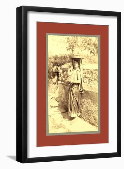 Types Algerians, Young Girl, Bread Market-Etienne & Louis Antonin Neurdein-Framed Giclee Print