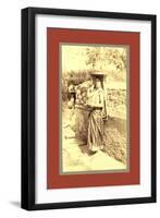 Types Algerians, Young Girl, Bread Market-Etienne & Louis Antonin Neurdein-Framed Giclee Print