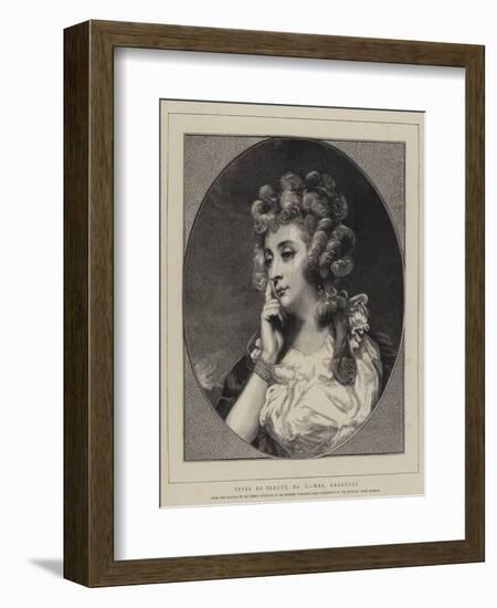 Types of Beauty, No I, Mrs Braddyll-Sir Joshua Reynolds-Framed Giclee Print