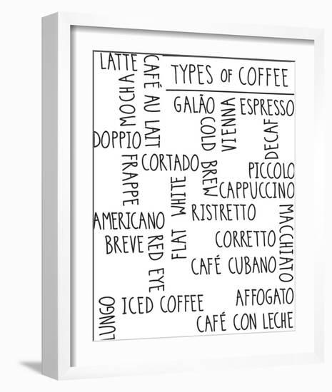 Types of Coffee-Archie Stone-Framed Giclee Print