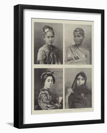 Types of Eastern Beauty-null-Framed Giclee Print