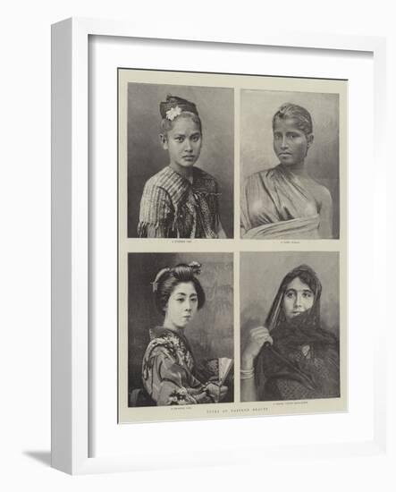 Types of Eastern Beauty-null-Framed Giclee Print