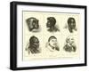 Types of Heads-null-Framed Giclee Print