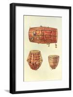 Types of Indian Drums, 1888-William Gibb-Framed Giclee Print