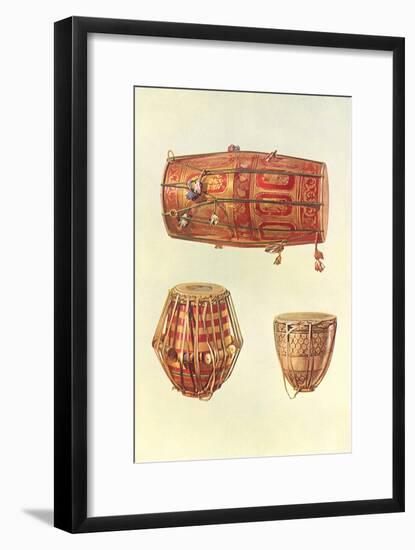 Types of Indian Drums, 1888-William Gibb-Framed Giclee Print