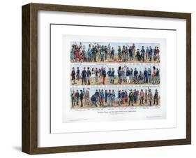 Types of Soldiers from the End of the 19th Century, 1900-Richard Knotel-Framed Giclee Print