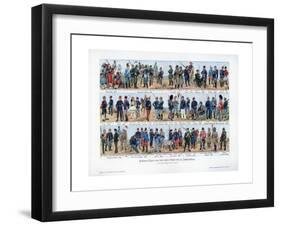 Types of Soldiers from the End of the 19th Century, 1900-Richard Knotel-Framed Giclee Print