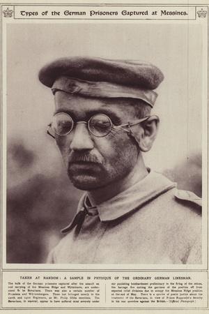 Types of the German Prisoners Captured at Messines Photographic Print ...