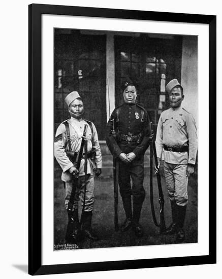 Types of Uniform of the 44th Gurkhas, 1896-Bourne & Shepherd-Framed Giclee Print