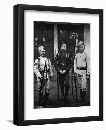 Types of Uniform of the 44th Gurkhas, 1896-Bourne & Shepherd-Framed Giclee Print