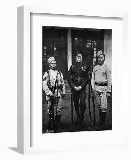 Types of Uniform of the 44th Gurkhas, 1896-Bourne & Shepherd-Framed Giclee Print