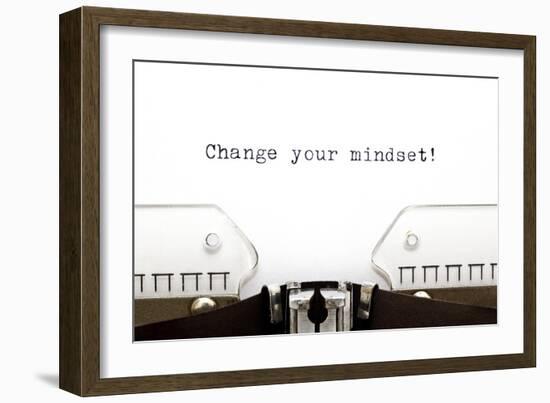 Typewriter Change Your Mindset-Ivelin Radkov-Framed Art Print