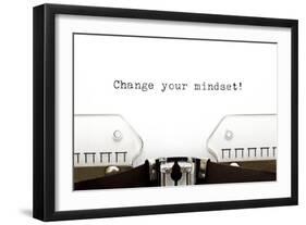 Typewriter Change Your Mindset-Ivelin Radkov-Framed Art Print