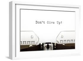 Typewriter Do Not Give Up-Ivelin Radkov-Framed Art Print