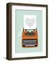 Typewriter Heart-Nadia Taylor-Framed Art Print