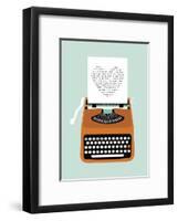 Typewriter Heart-Nadia Taylor-Framed Art Print