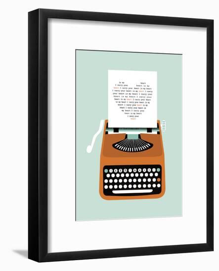 Typewriter Heart-Nadia Taylor-Framed Art Print