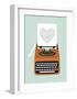 Typewriter Heart-Nadia Taylor-Framed Art Print