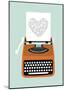 Typewriter Heart-Nadia Taylor-Mounted Art Print