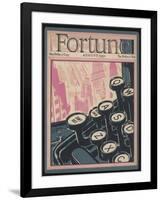 Typewriter Keys on the Cover of a Magazine-null-Framed Photographic Print