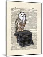 Typewriter Owl-Matt Dinniman-Mounted Art Print