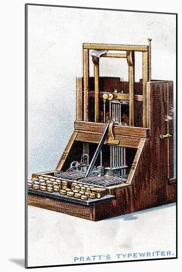 Typewriter Patented by John Pratt in 1866-null-Mounted Giclee Print