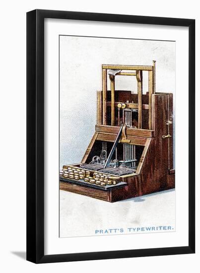 Typewriter Patented by John Pratt in 1866-null-Framed Premium Giclee Print