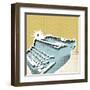 Typewriter-Ladyleia-Framed Art Print