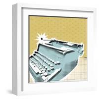 Typewriter-Ladyleia-Framed Art Print
