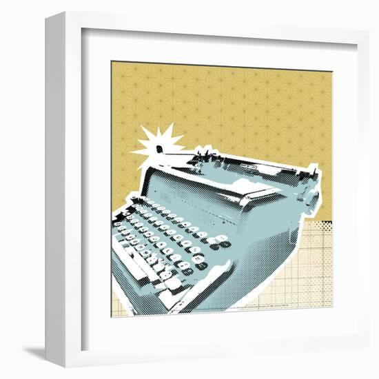 Typewriter-Ladyleia-Framed Art Print