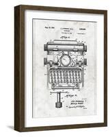 Typewriter-Patent-Framed Art Print