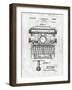 Typewriter-Patent-Framed Art Print