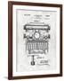 Typewriter-Patent-Framed Art Print