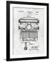 Typewriter-Patent-Framed Art Print