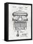 Typewriter-Patent-Framed Stretched Canvas