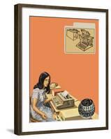 Typewriters-Harry Green-Framed Premium Giclee Print