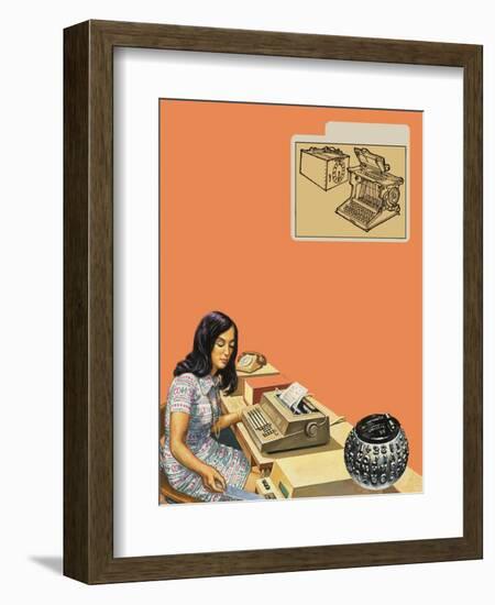 Typewriters-Harry Green-Framed Giclee Print