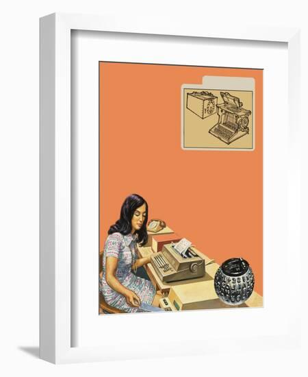 Typewriters-Harry Green-Framed Giclee Print