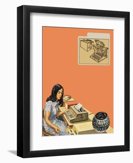 Typewriters-Harry Green-Framed Premium Giclee Print