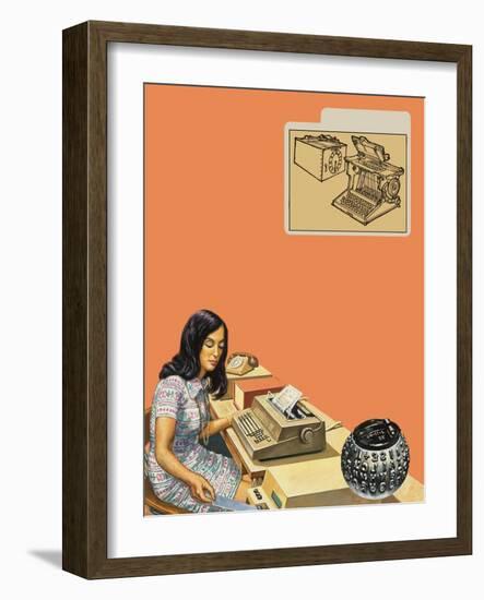 Typewriters-Harry Green-Framed Giclee Print