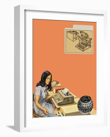 Typewriters-Harry Green-Framed Giclee Print