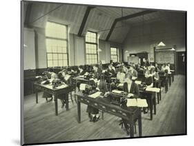 Typewriting Class, Bow and Bromley Commercial Institute, London, 1924-null-Mounted Photographic Print