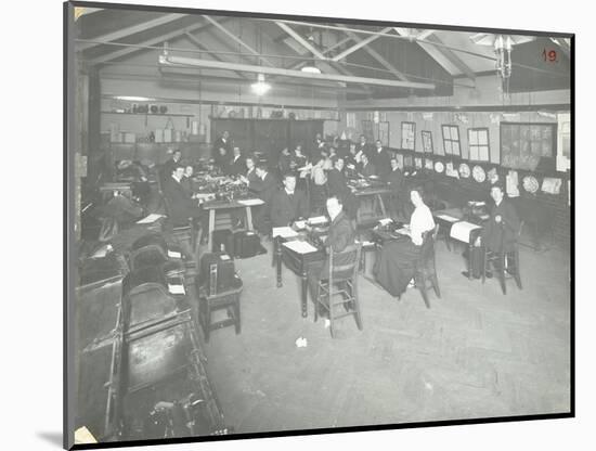 Typewriting Examination Class, Queens Road Evening Institute, London, 1908-null-Mounted Photographic Print