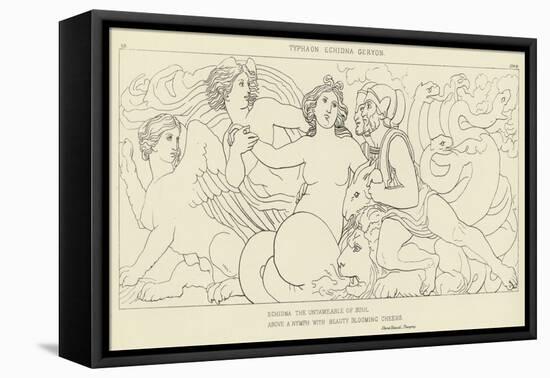 Typhaon, Echidna, Geryon-John Flaxman-Framed Stretched Canvas
