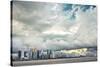 Typhoon clouds over new skyline of Hangzhou city, Hangzhou, Zhejiang, China, Asia-Andreas Brandl-Stretched Canvas