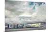 Typhoon clouds over new skyline of Hangzhou city, Hangzhou, Zhejiang, China, Asia-Andreas Brandl-Mounted Photographic Print