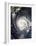 Typhoon Fitow Approaching Japan-Stocktrek Images-Framed Photographic Print